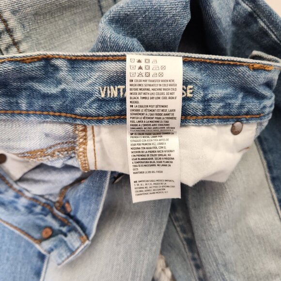 American Eagle Outfitters vintage high-rise two-tone crop jeans 0 R inseam 25" - Picture 11 of 15